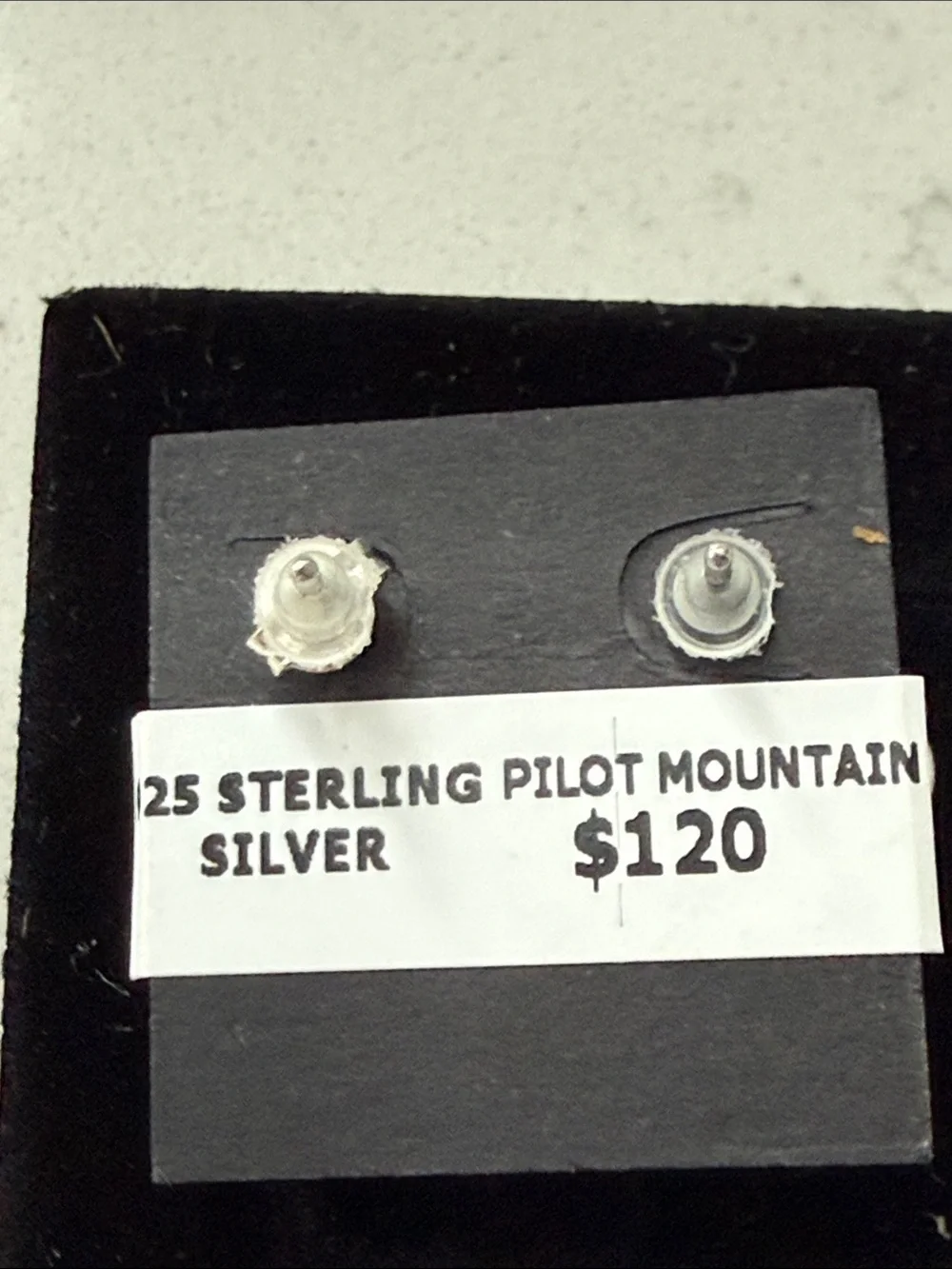 NWT Sterling Silver Brown Turquoise Teardrop Earrings pilot mountain